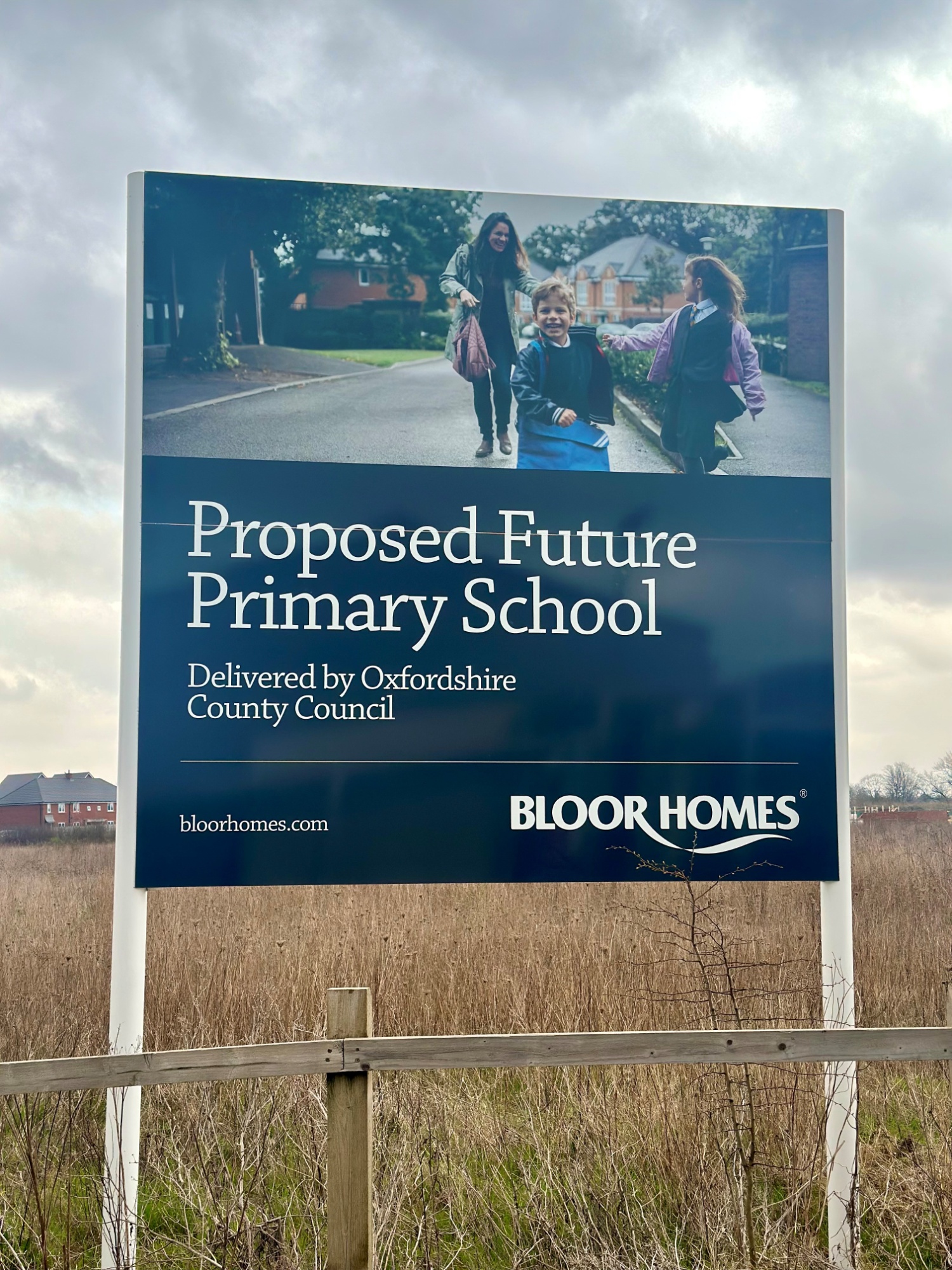 Brize Meadow site of new school building Picture of the new primary school site proposed for Brize Norton school relocation