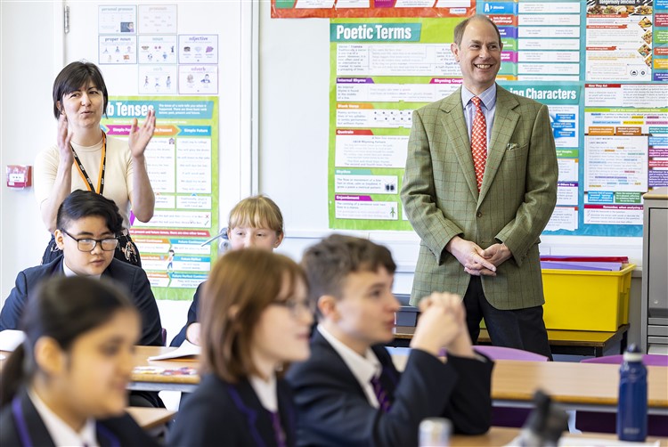 Earl of Wessex visits St Peter's CE Middle School