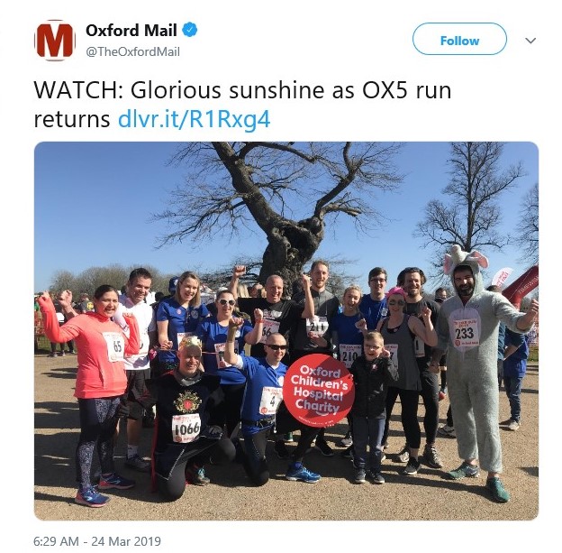 Leafield OX5 runners in the Oxford Mail
